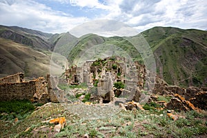 Aul - the ghost of Gra on the southern slope of the Samur ridge in Dagestan