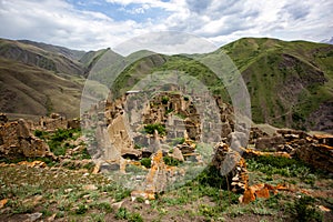 Aul - the ghost of Gra on the southern slope of the Samur ridge in Dagestan