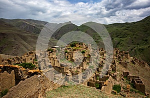 Aul - the ghost of Gra on the southern slope of the Samur ridge in Dagestan