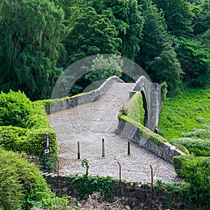 The Auld Brig better known as Brig o Doon in Alloway near Ayr in Scotland photo