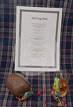 Auld Lang Syne and Robbie burns night in Scotland UK