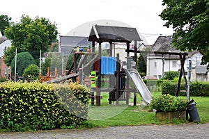 Aull, Germany - 08 02 2021: playgorund in the village