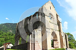Aulps Abbey, Saint-Jean-d`Aulps, the Haute-Savoie, French Alps