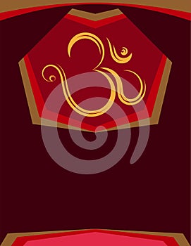 Aum Om The Holy Motif Calligraphic Style