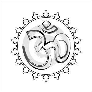 Aum Om The Holy Motif Design