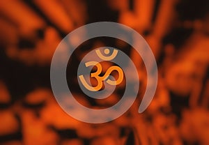 Aum is the symbol of hindu god lord Shiva. photo