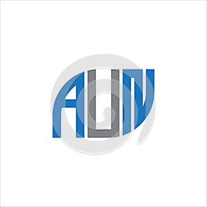 AUN letter logo design on white background.AUN creative initials letter logo concept.AUN letter design