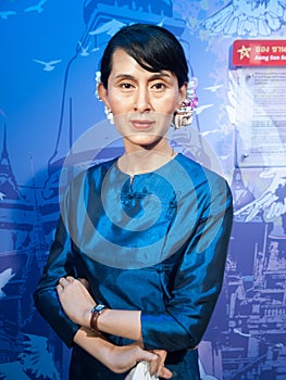 Aung San Suu Kyi wax statue