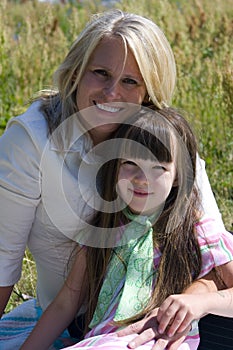 Aunt And Niece Portrait photo