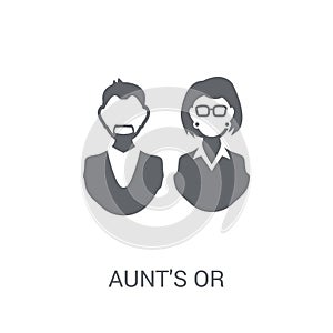 aunt's or uncle's child icon. Trendy aunt's or uncle's child log photo