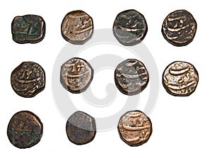 Aurangzeb Alamgir Copper Coins of  Surat Bairata Mints Reverse photo
