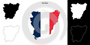Aurillac outline map