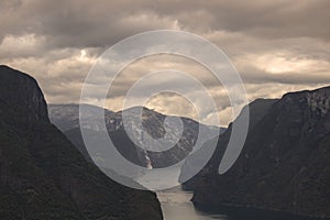 Aurlandfjord from Stegastein viewpoint