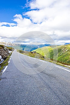 Aurlandsfjellet road in Western Norway