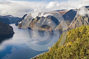 Aurlandsfjord from Stegastein