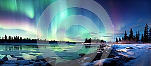 An aurora also commonly known as the northern lights.