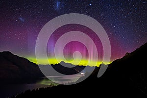 Aurora australis in New Zealand