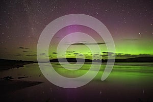 Aurora australis from surat bay new Zealand