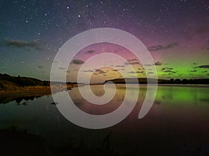 Aurora australis from surat bay new Zealand