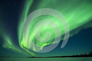 Aurora Borealis above Tundra