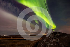 Aurora borealis brightens up night sky photo