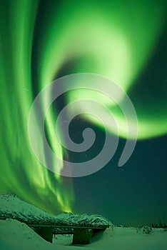 Aurora Borealis forming the Letter R