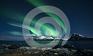Aurora Borealis. The green Lady from the north
