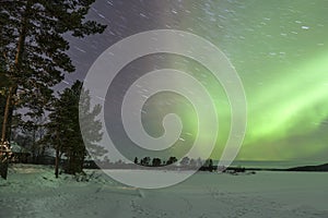 Aurora Borealis in Inari, Lapland photo