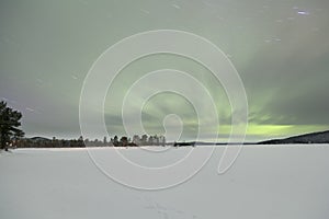 Aurora Borealis in Inari, Lapland, Finland photo