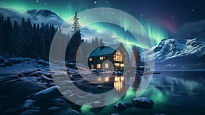 Aurora borealis natural wonders snow