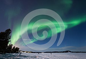 Aurora Borealis over Lake Inari