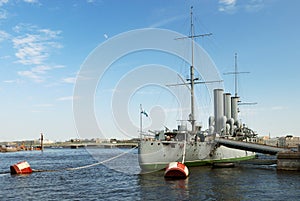 Aurora cruiser in Saint-Petersburg