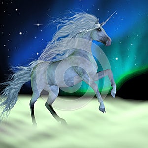 Aurora Lights Unicorn with Northern Lights