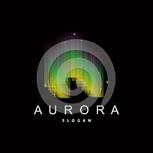 Aurora Logo, Sky View Light Vector Design, Symbol Template Illustration
