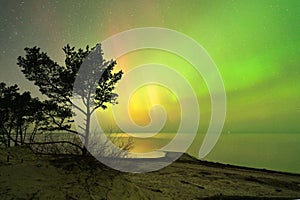 Aurora polar lights observing