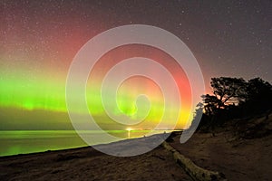 Aurora polar lights observing