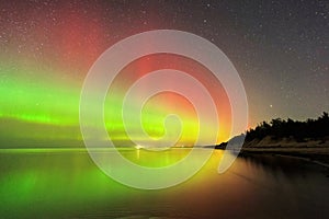 Aurora polar lights observing