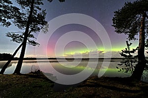 Aurora polar lights observing