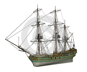 Aurora slave ship - 3D render photo