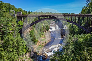 Ausable Chasm Bridge and River