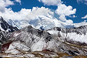 Ausangate Andes mountains with glacier in Peru