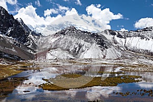 Ausangate Andes mountains in Peru near Cuzco city