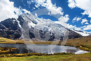 Ausangate Andes mountains in Peru near Cuzco city