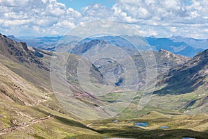 Ausangate Mountain. Rainbow mountains of Peru. Peruvian Andes.