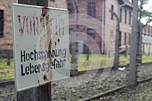 Auschwitz concentration camp in poland