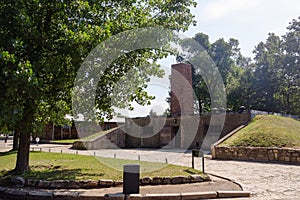 Auschwitz extermination camp crematorium oven