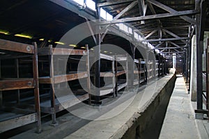 Auschwitz prison barracks