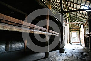 Auschwitz prison barracks