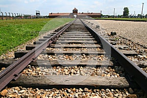 Auschwitz rail tracks