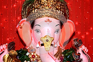 Auspicious face of a lord Ganesh